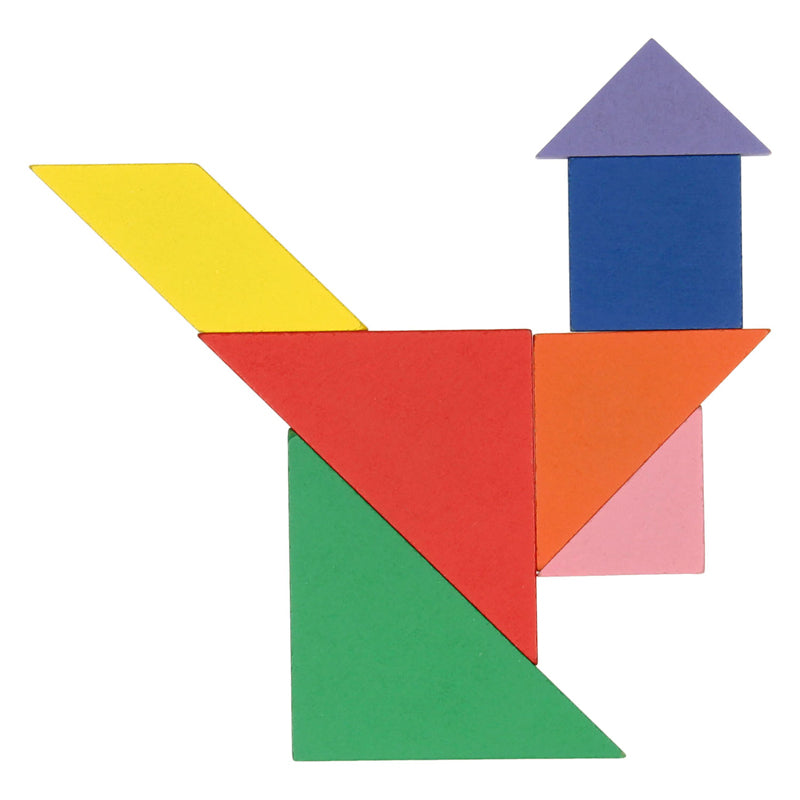 Load image into Gallery viewer, Houten tangrampuzzel, 7st.

