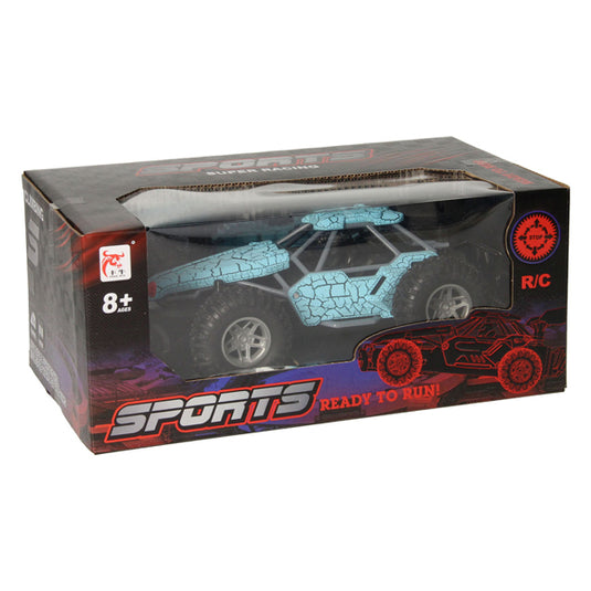 Rc bestuurbare auto met rookfunctie - blauw