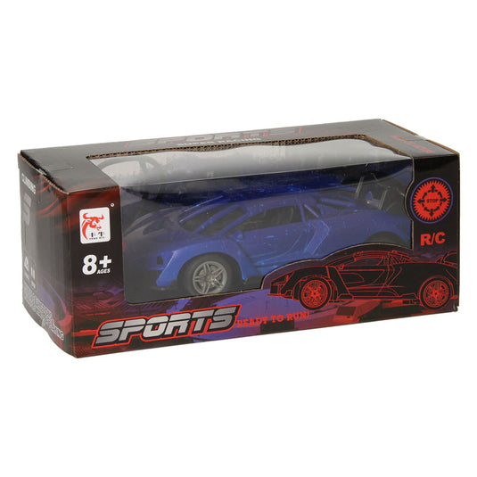 Lobbes speelgoed bv rc racewagen blauw zwart bestuurbare auto