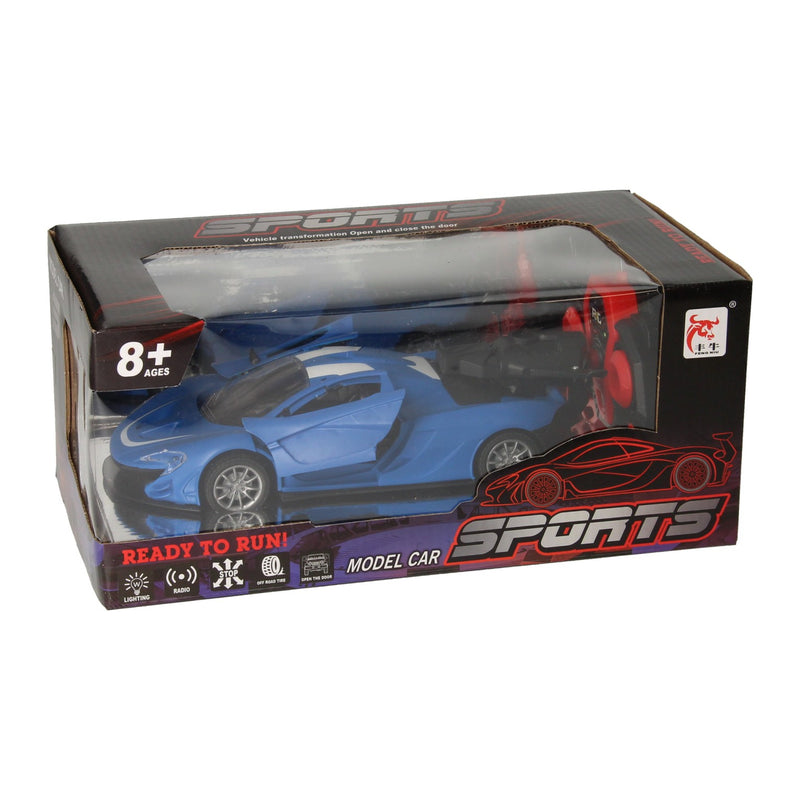 Load image into Gallery viewer, Lobbes rc sportwagen met stoomfunctie blauw
