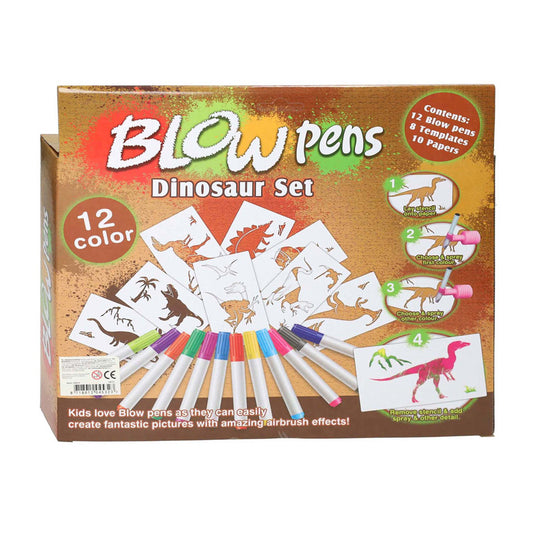 Lobbes speelgoed bv blaaspennenset met pompje dinosaurus
