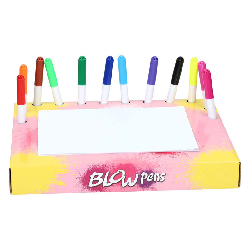 Load image into Gallery viewer, Lobbes speelgoed bv lobbes blaaspennen set met pompje en fantasie templates voor kinderen.
