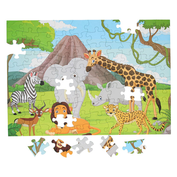 Load image into Gallery viewer, Vloerpuzzel wilde dieren, 100st.
