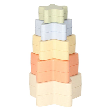 Peuter stapeltoren sterrendoosjes pastel, 5dlg.