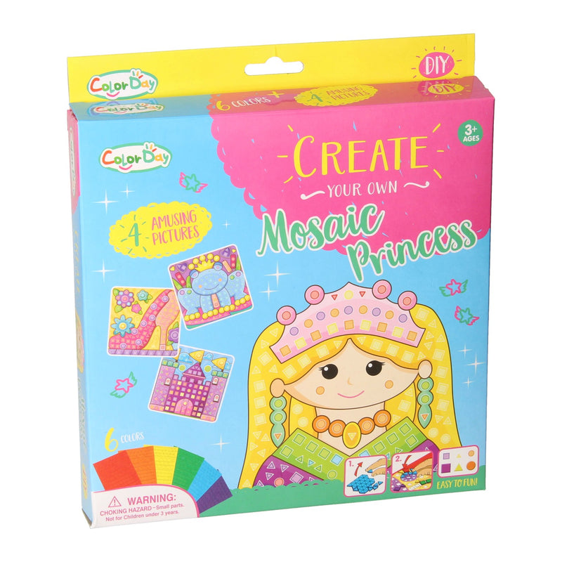 Load image into Gallery viewer, Knutselset mozaïek prinses maken, 4 platen
