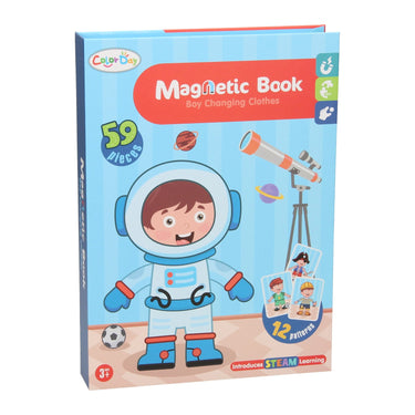Lobbes speelgoed bv magnetisch boek - outfits jongen, 59dlg.