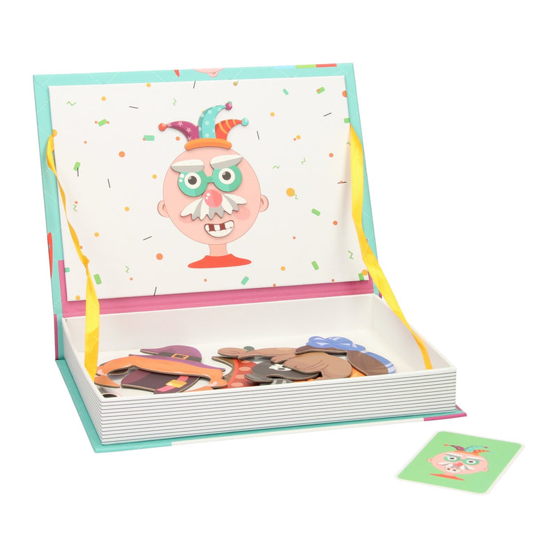 Load image into Gallery viewer, Lobbes speelgoed bv magnetisch opbergboek - gekke gezichten, 55dlg.
