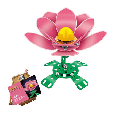 Lobbes metalen constructieset roze klaproos