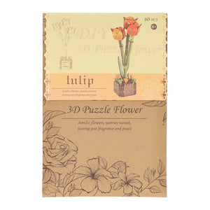 Lobbes houten bouwpakket tulpen 3d - creatief speelgoed 60dlg.
