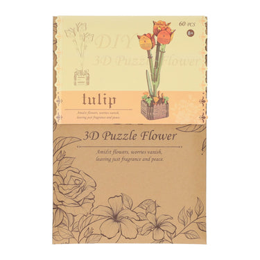Lobbes speelgoed bv lobbes houten bouwpakket tulpen 3d - creatief speelgoed 60dlg.