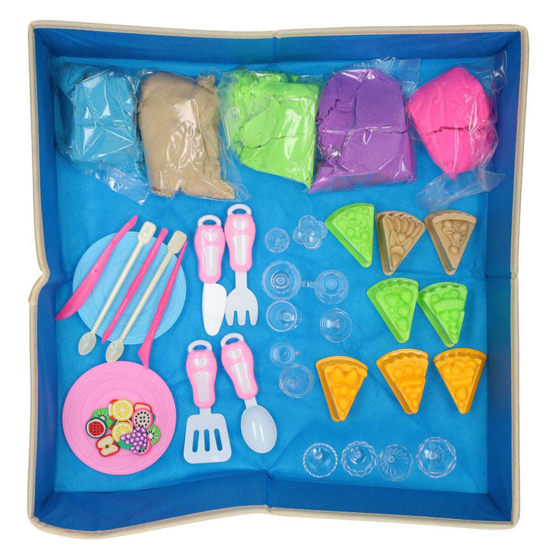 Load image into Gallery viewer, Speelzand taartjes toetjes met speelmat, 1kg
