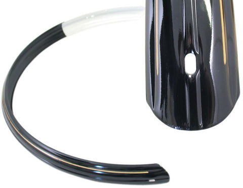 Mudguard, rear. black 28x1 1/2. With gold trim