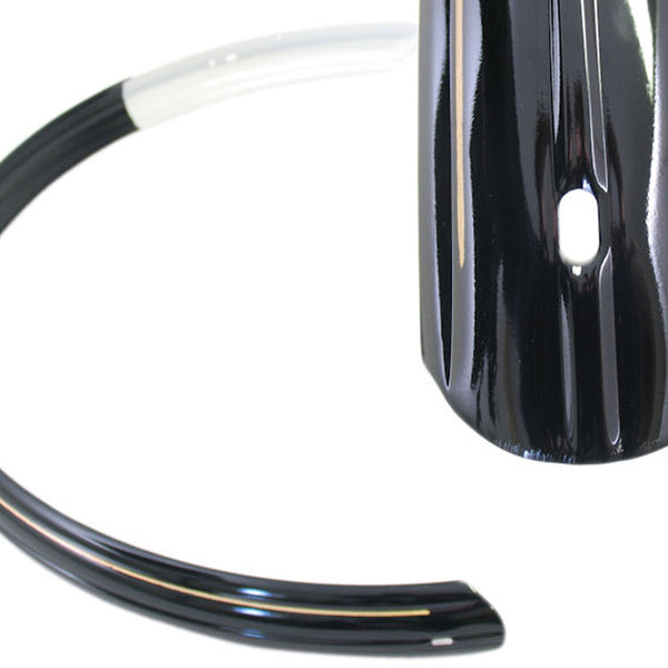 Mudguard, rear. black 28x1 1/2. With gold trim