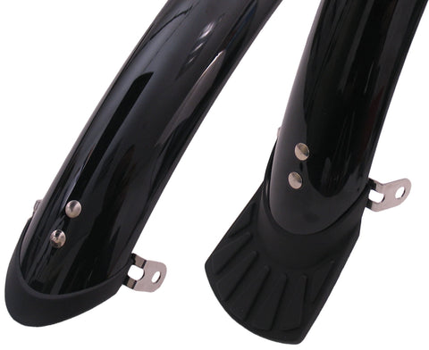 Sunnywheel plastic fender set 28inch 50mm gloss black + rods