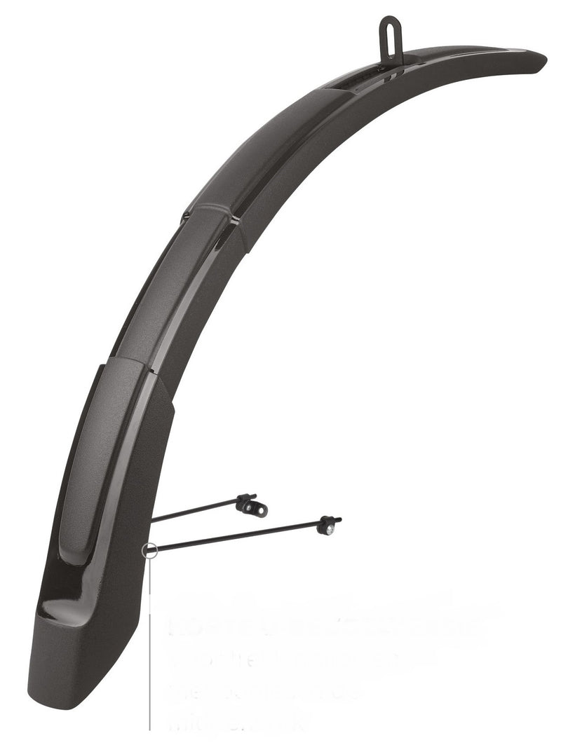 Load image into Gallery viewer, Polisport spatbord verlenger mtb 26&#39;-29 65mm - zwart
