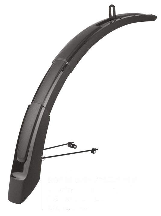 Polisport spatbord verlenger mtb 26'-29 65mm - zwart