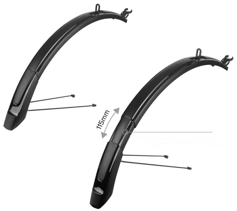 Load image into Gallery viewer, Polisport spatbord verlenger mtb 26&#39;-29 65mm - zwart
