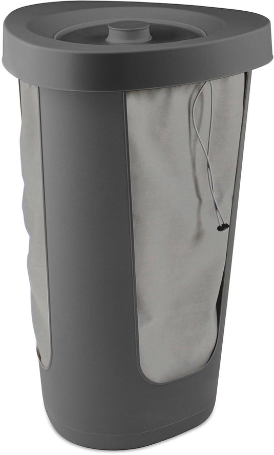 Rotho fabu statiegeld flessenbak -50 liter - incl 2 wasbare binnenzakken - handig te vervoeren - antraciet