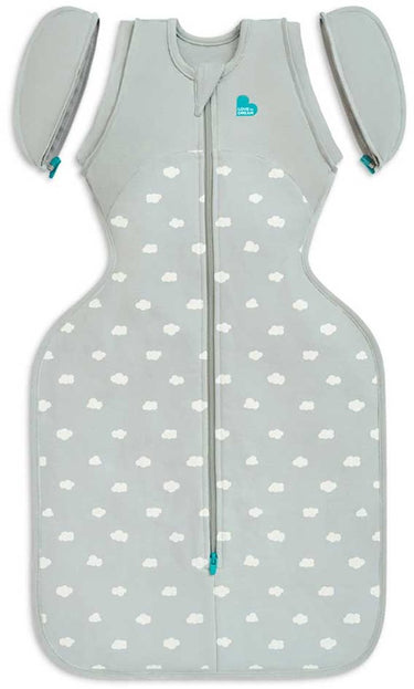 Love to dream ™ babyslaapzak swaddle up™ - inbakeren afbouwen - baby 3-6 maanden - 6-8.5 kg - all season - clouds olive