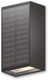Calex birindisi solar wandlamp - warm wit up down licht - op zonne‑energie - draadloos - waterdicht - zwart