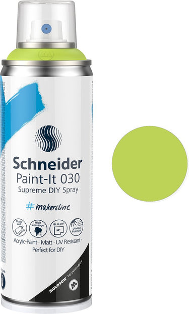 Schneider schrijfwaren schneider spuitbus verf - paint-it 030 - diy spuitverf - acrylverf - 200ml - lime groen pastel - s-ml03052050