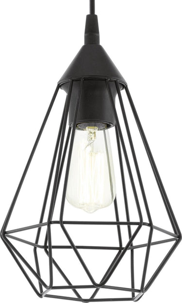Eglo tarbes hanglamp - e27 - ø 17,5 cm - zwart