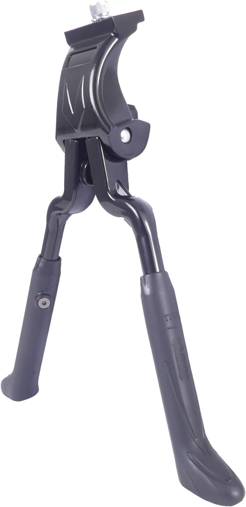 Load image into Gallery viewer, Middenstandaard 24 28 2-poot aluminium - zwart
