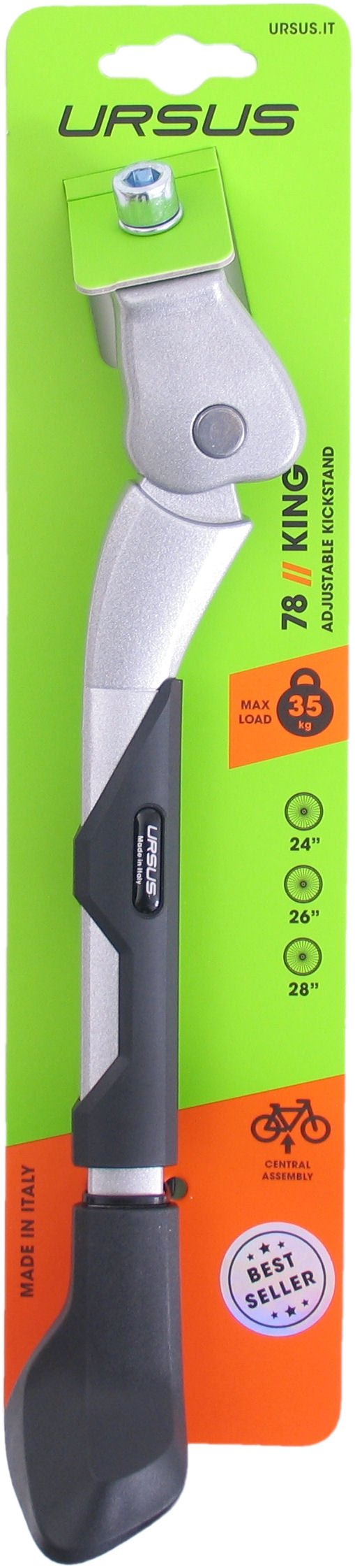 Load image into Gallery viewer, Ursus standaard king 2 zilver 26-28 inch 30cm op kaart
