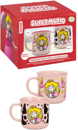 Paladone super mario princess peach heat change mug – officieel gelicentieerde nintendo mok, 300 ml-