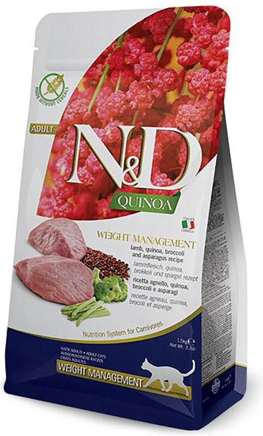 N d farmina quinoa weight management adult kattenvoer - lamb - 5 kg