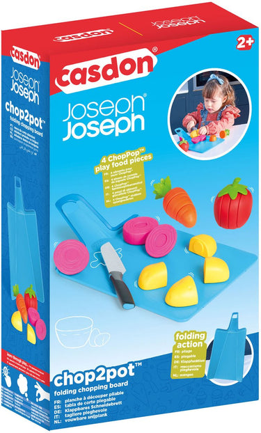 Casdon speelgoed eten set chop2pot met opvouwbare snijplank en mes, 16-delig.