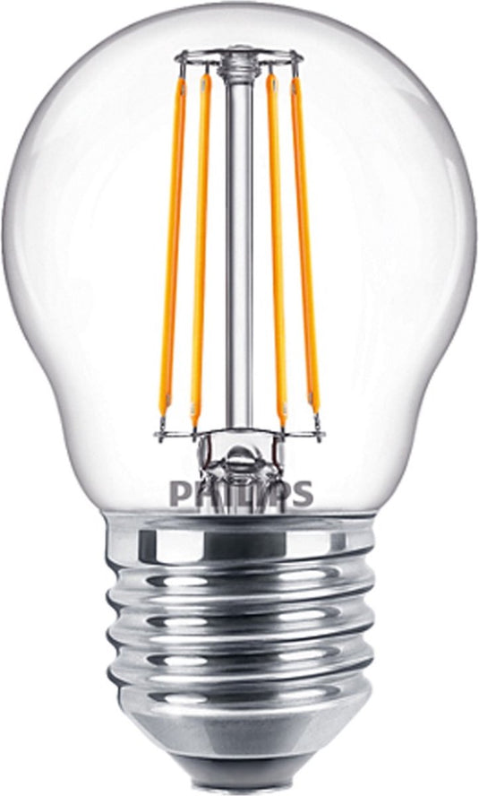 Philips led philips corepro ledluster e27 kogel filament helder 4.3w 470lm - 827 zeer warm wit