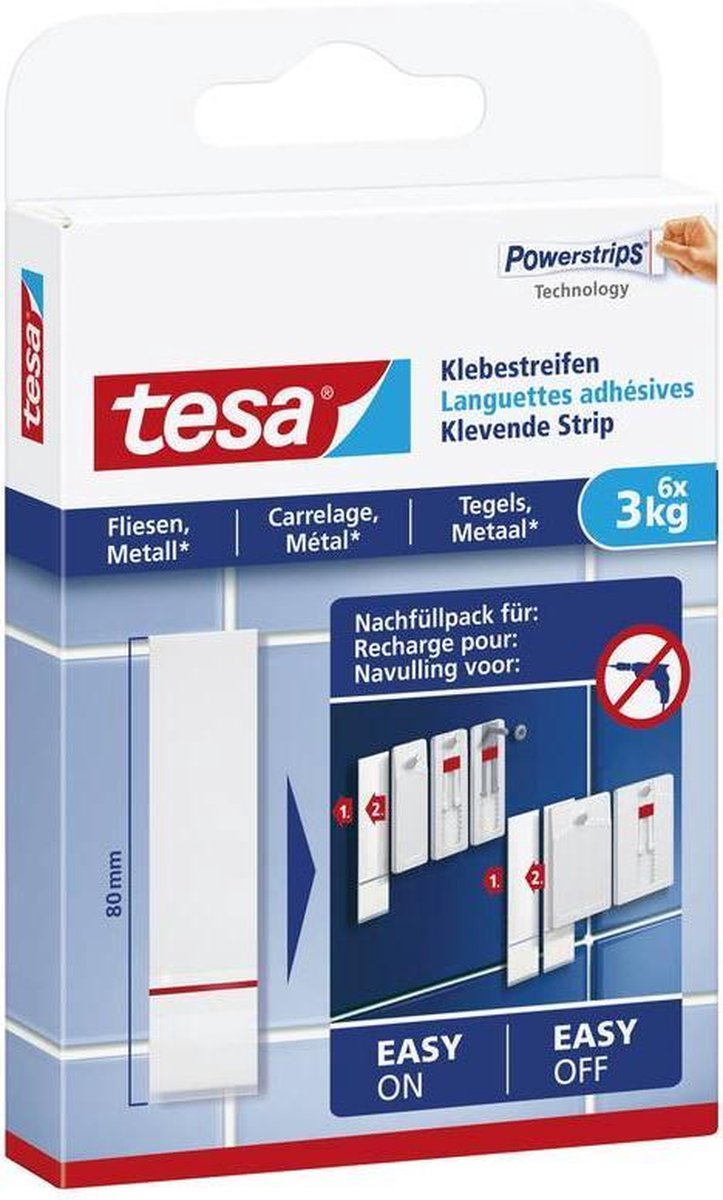 Load image into Gallery viewer, Tesa klevende strip voor metaal en tegels
