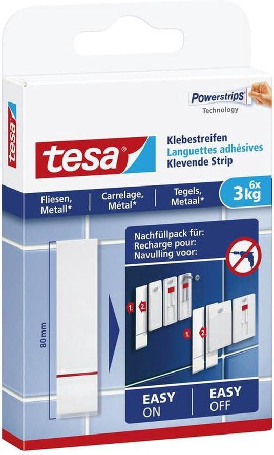 Tesa klevende strip voor metaal en tegels