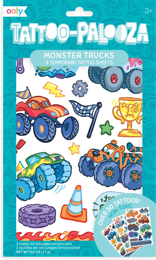 Ooly - tattoo palooza - tijdelijke tatoeages - monstertrucks