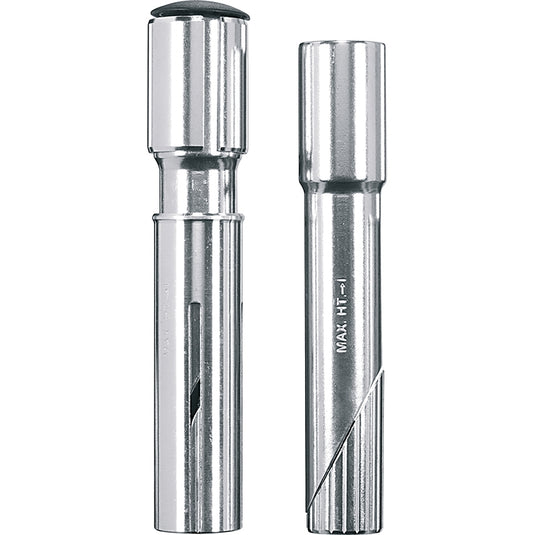 Ergotec stuurpen ahead adapter quill voor 1 + 1 1 8 vorken met draad - zilver