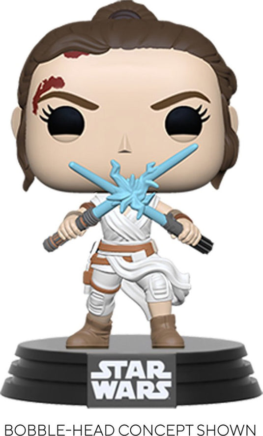 Funko! star wars episode ix rey pop! vinyl figure met 2 lichtzwaarden - 9 cm