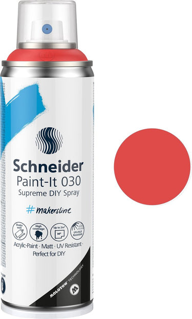 Schneider schrijfwaren schneider spuitbus verf - paint-it 030 - diy spuitverf - acrylverf - 200ml - royal rood - s-ml03050103
