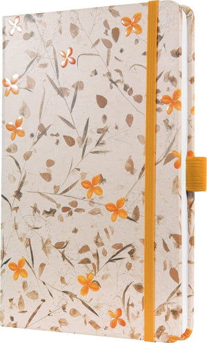 Sigel notitieboek jolie a5 hardcover 174 pagina's 80 grams lijn bloom yellow