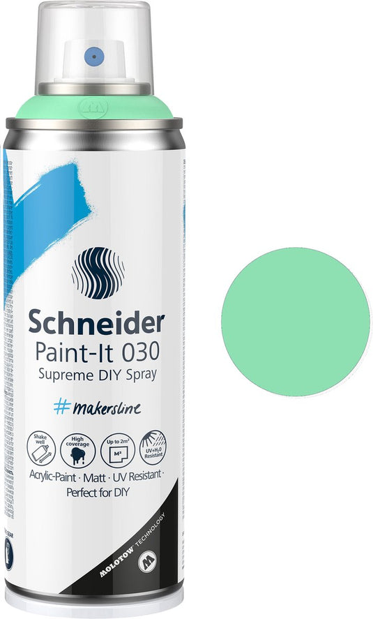 Schneider schrijfwaren schneider spuitbus verf - paint-it 030 - diy spuitverf - acrylverf - 200ml - licht groen - s-ml03052044