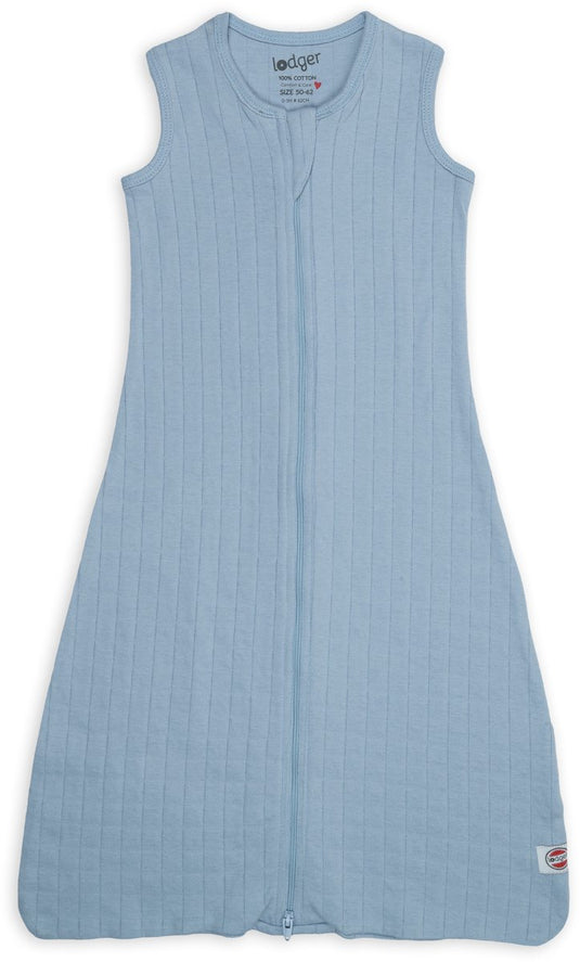 Lodger hopper - hydrofiele slaapzak baby - blauw - 0.3 tog - 62cm - biologisch katoen - zomerslaapzak babyslaapzak