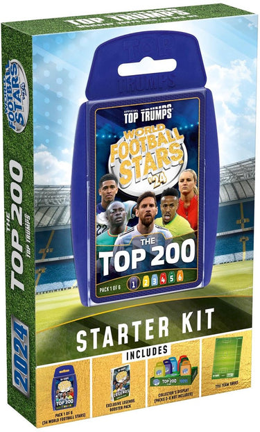 Winning moves top trumps box starter set - world football stars top 200 - pack 1 6 - engels