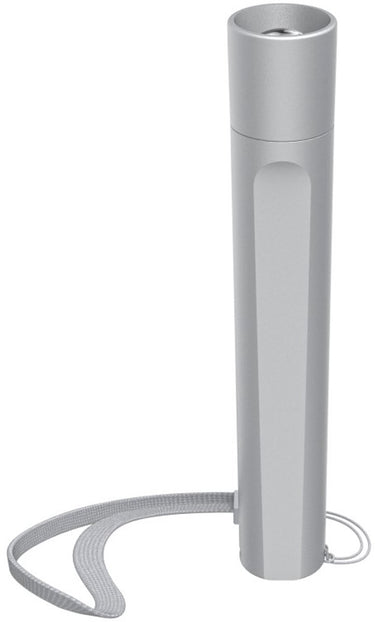 Hama zaklamp - fl120 - 120lm - incl. 2x aa batterijen - alumimium - 3 standen - zilver