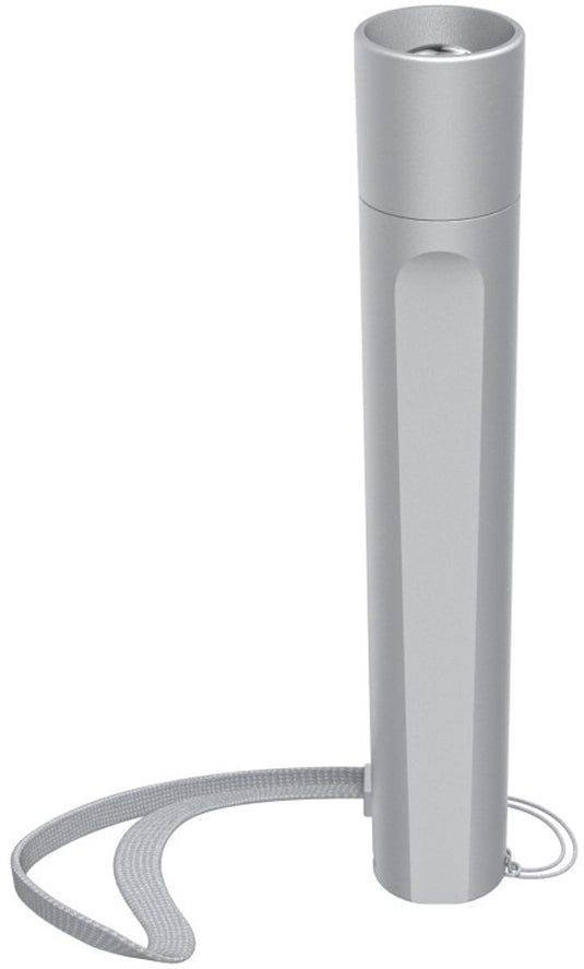 Hama zaklamp - fl120 - 120lm - incl. 2x aa batterijen - alumimium - 3 standen - zilver