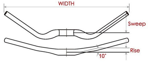 Handlebar satori noirette 31.8mm matt black 630mm (e-bike)