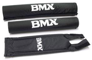 pad set BMX junior polyester black 3-piece