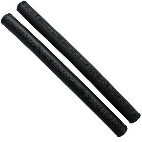 handlebar grips leather 40 cm Ø2 cm black per set