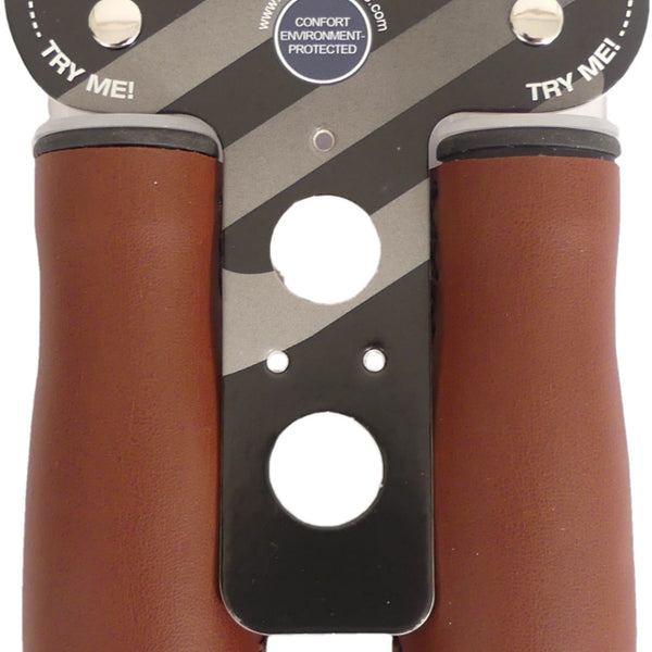 Grip set Edge City Leather - 135/135mm - dark brown