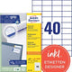 Merkloos sans marque multifunctionele etiketten avery zweckform 8.000 stuks wit