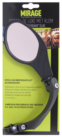 Mirror mirage uno deluxe with clamp shatterproof glass